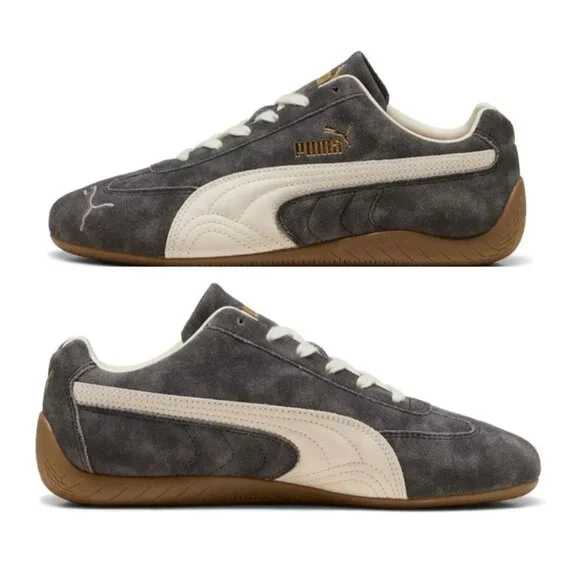 PUMA Women’s Speedcat Faded Sneakers (Cast Iron/Alpine Snow) - Picture 3 of 16